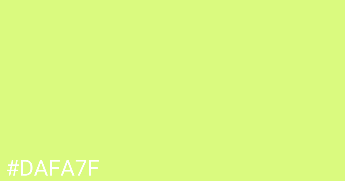 Hex color #dafa7f graphic