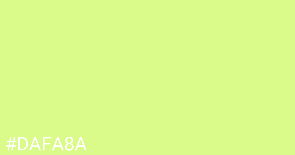 Hex color #dafa8a graphic