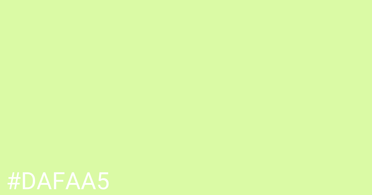 Hex color #dafaa5 graphic