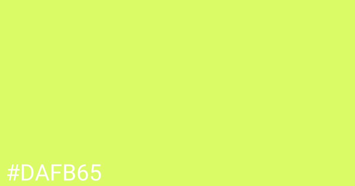 Hex color #dafb65 graphic