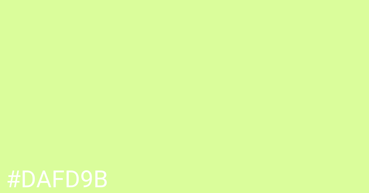 Hex color #dafd9b graphic