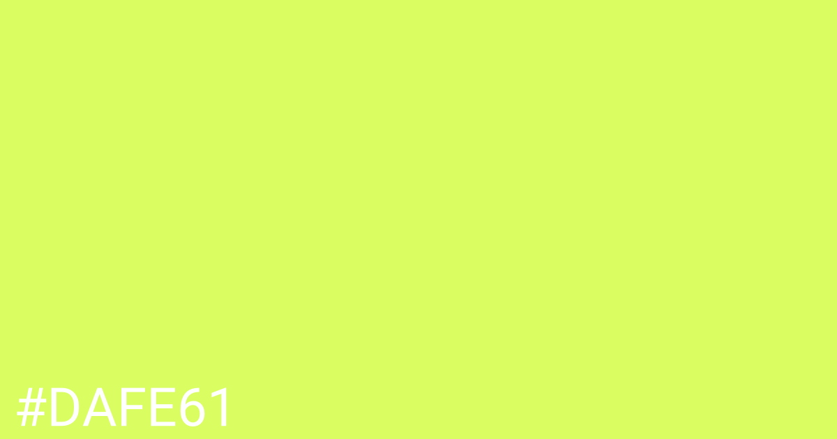 Hex color #dafe61 graphic