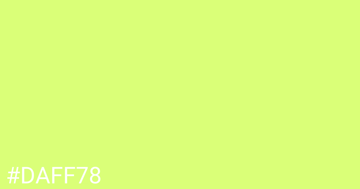 Hex color #daff78 graphic