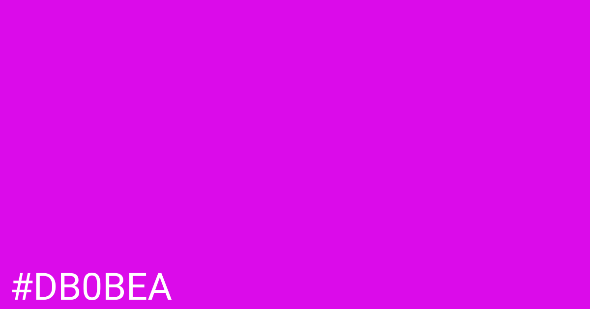 Hex color #db0bea graphic