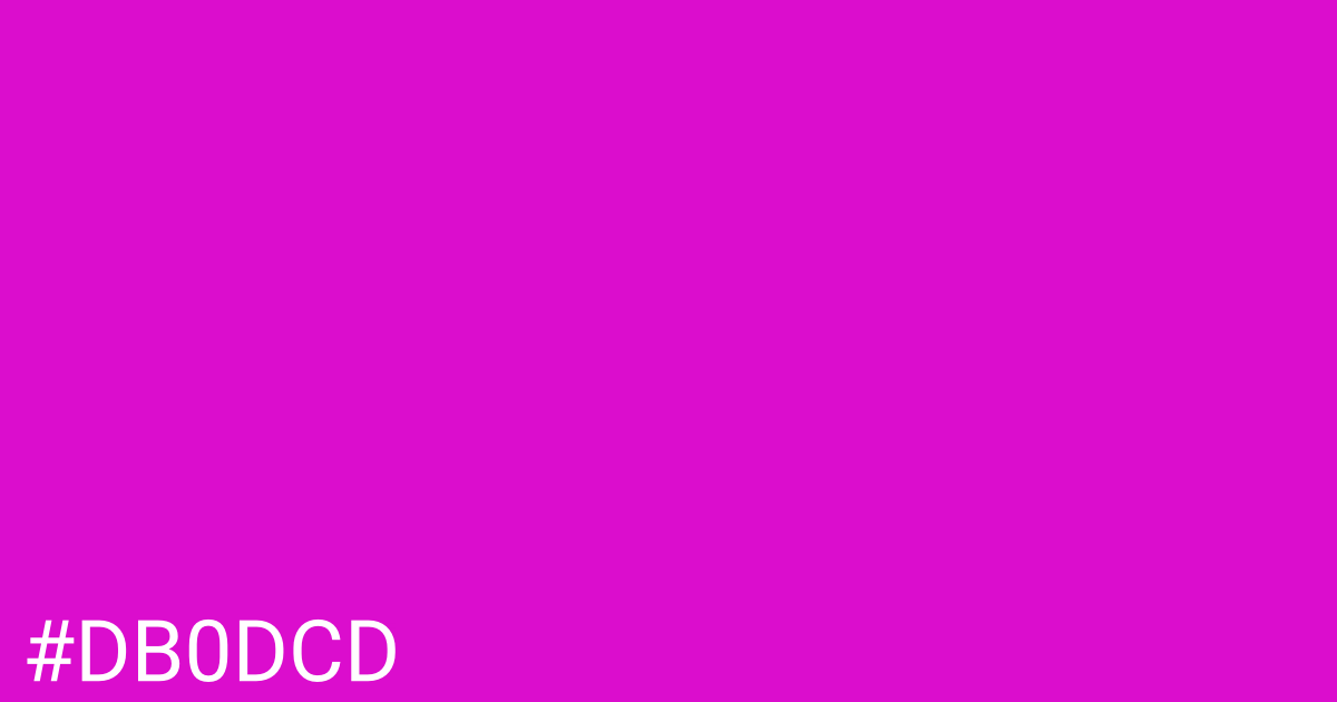 Hex color #db0dcd graphic