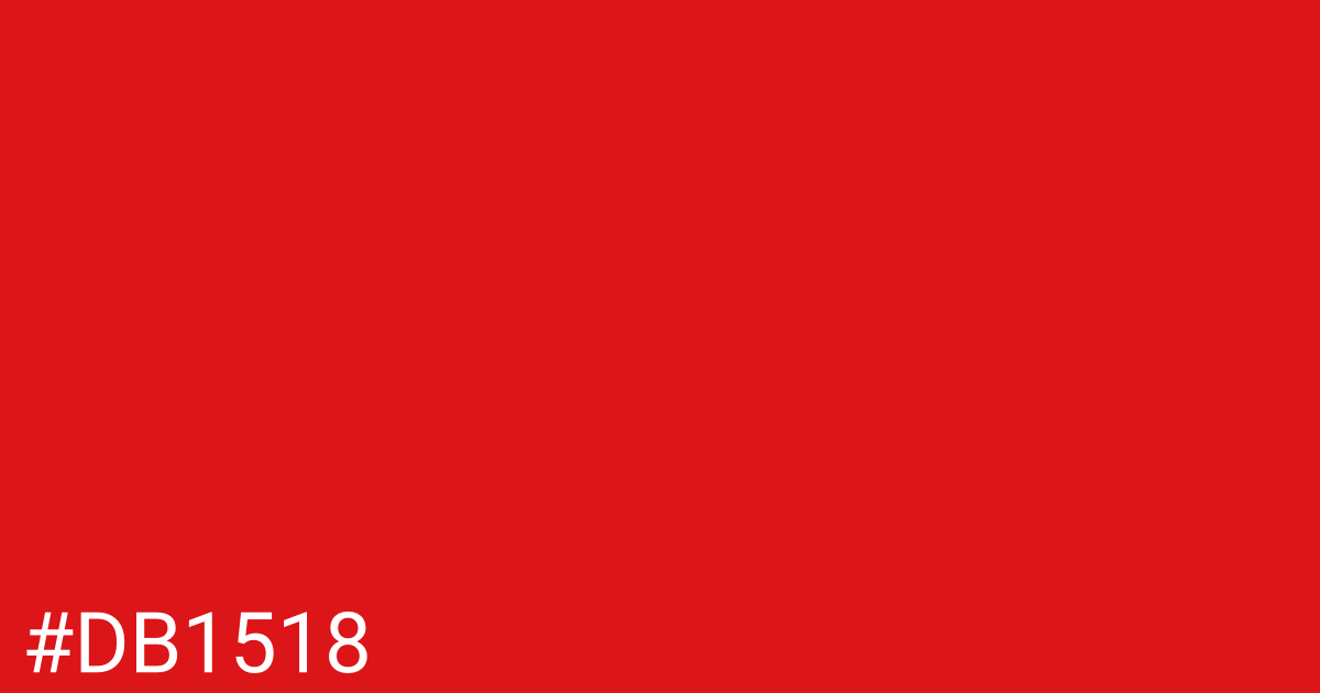 Hex color #db1518 graphic