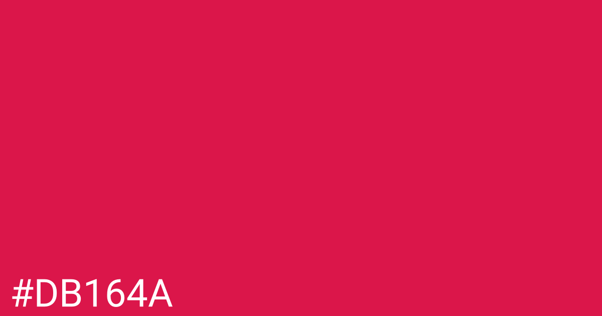 Hex color #db164a graphic