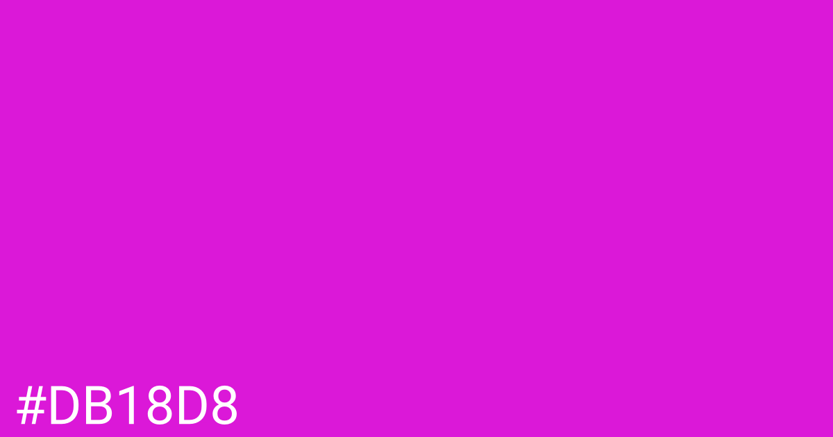 Hex color #db18d8 graphic