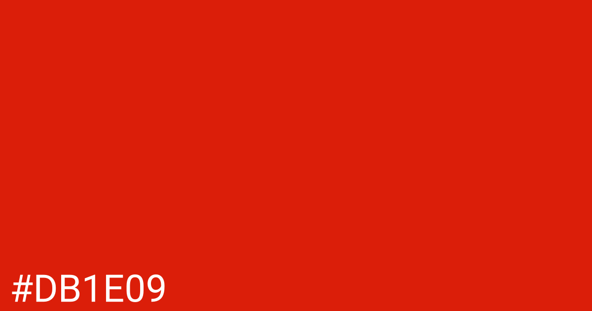 Hex color #db1e09 graphic