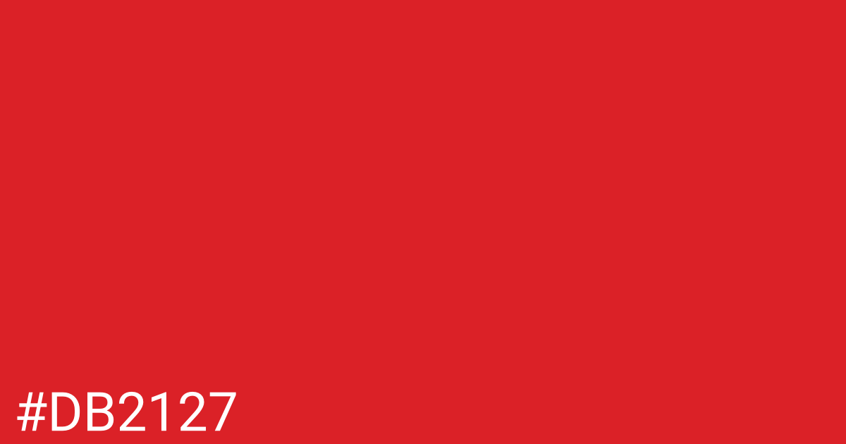Hex color #db2127 graphic