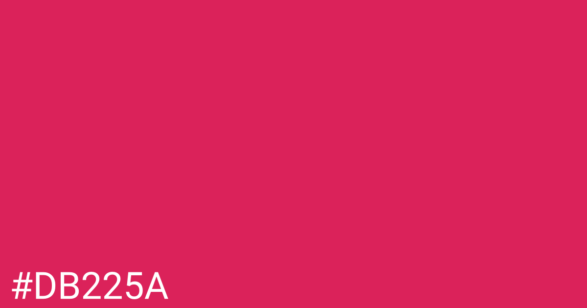 Hex color #db225a graphic