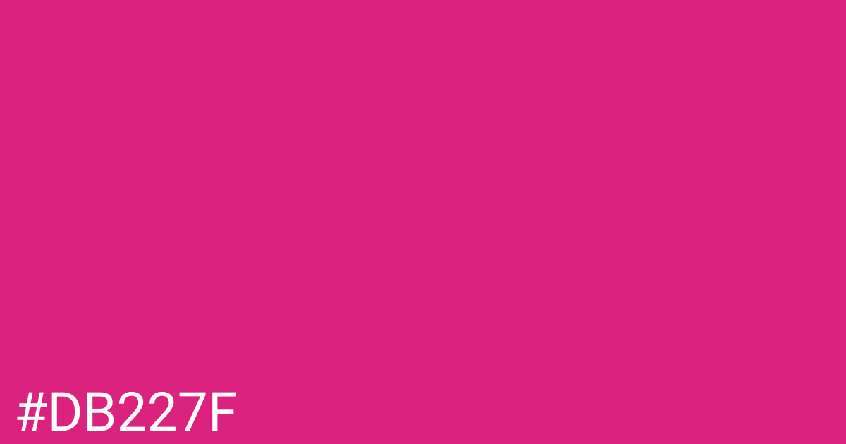 Hex color #db227f graphic