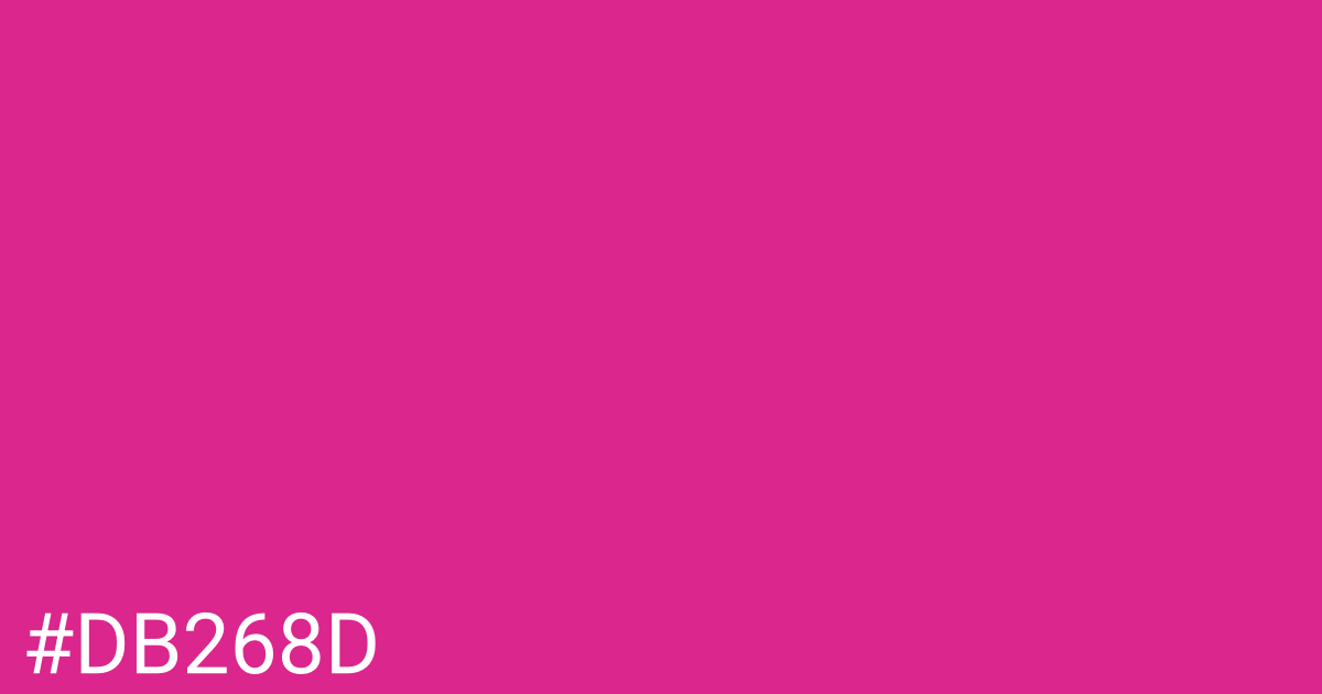 Hex color #db268d graphic