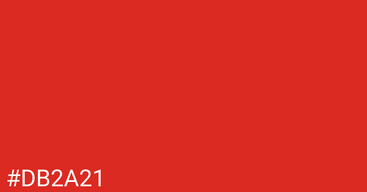 Hex color #db2a21 graphic