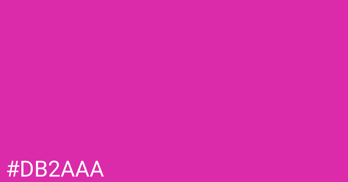 Hex color #db2aaa graphic