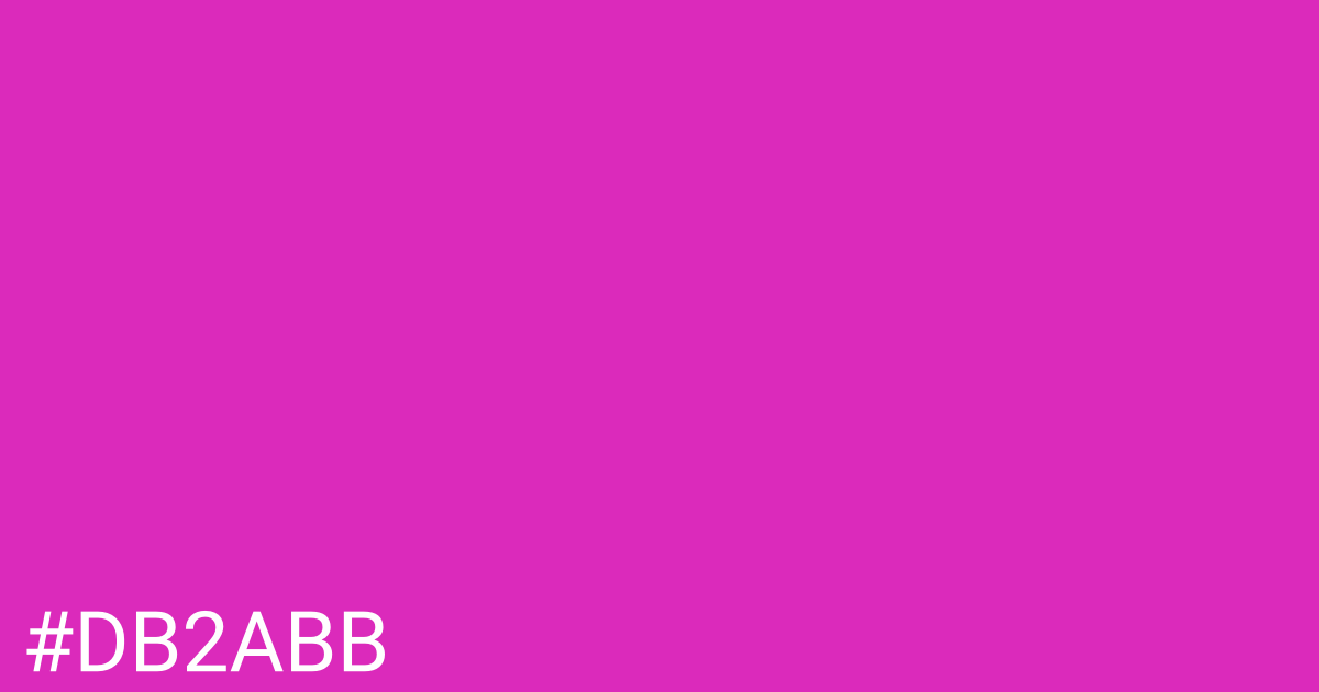 Hex color #db2abb graphic