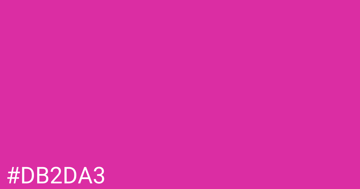 Hex color #db2da3 graphic
