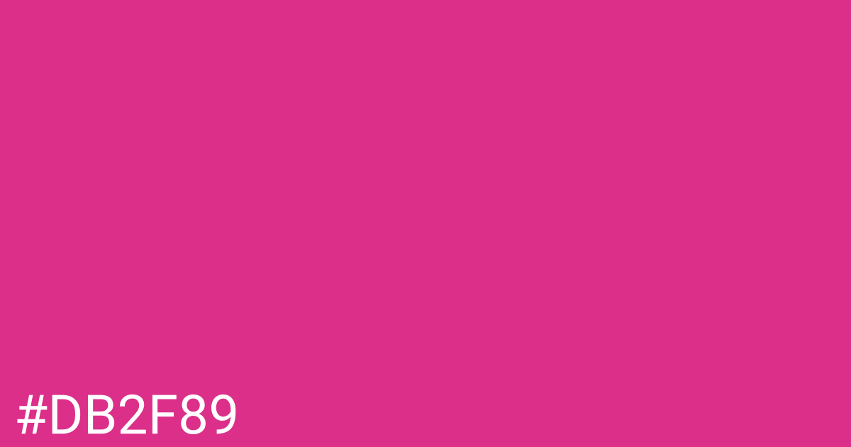 Hex color #db2f89 graphic