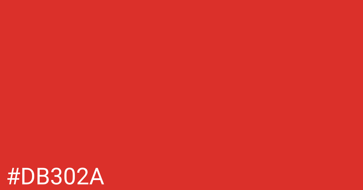 Hex color #db302a graphic