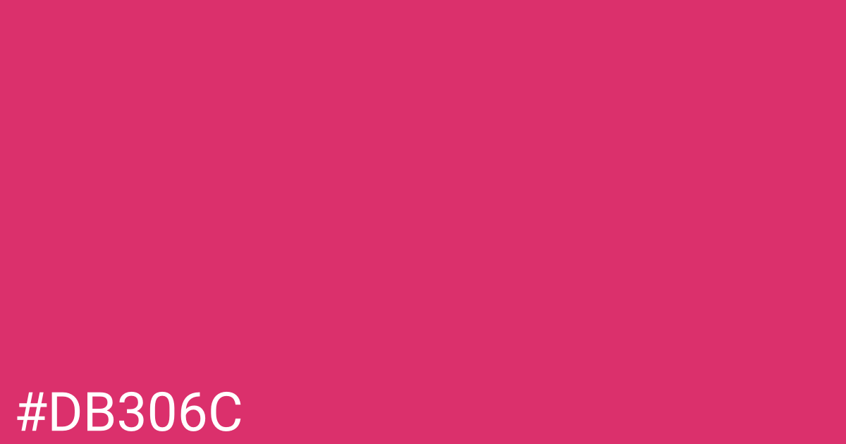 Hex color #db306c graphic