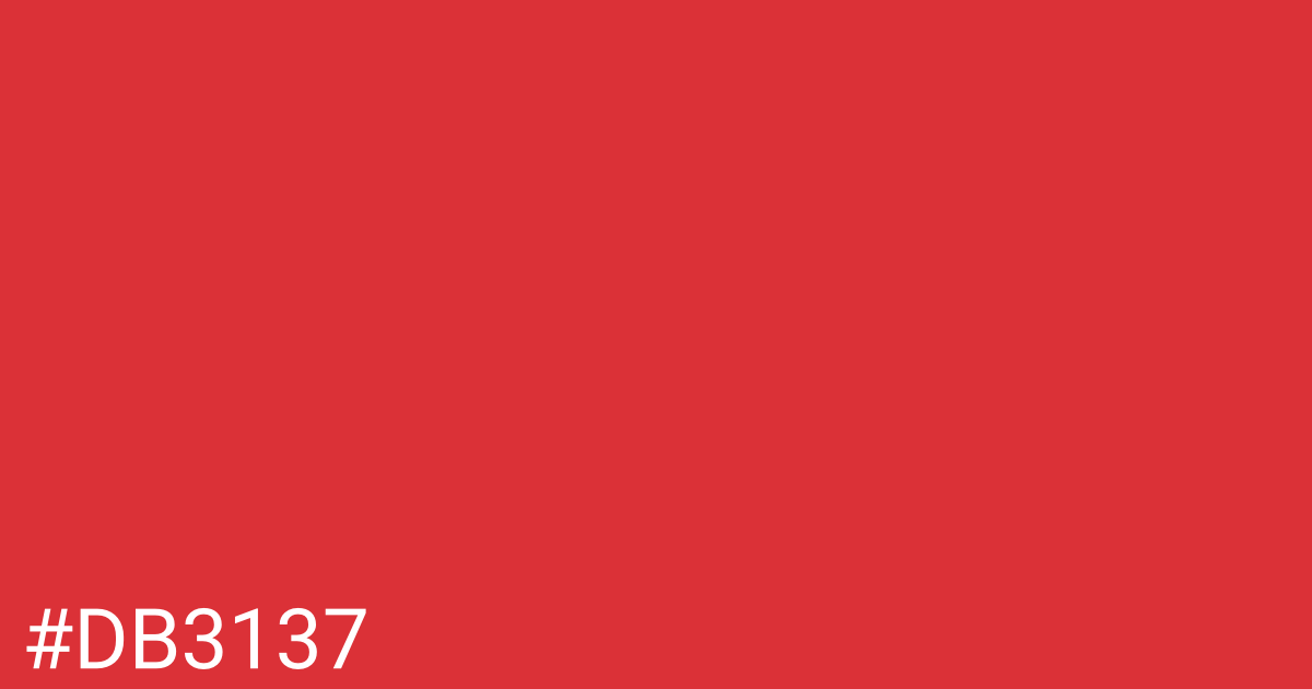 Hex color #db3137 graphic