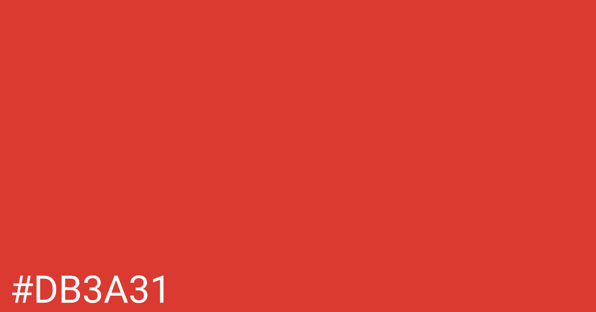 Hex color #db3a31 graphic