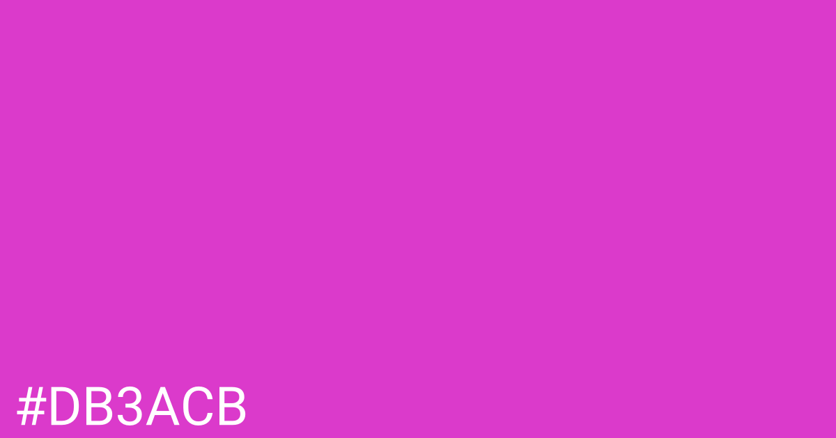 Hex color #db3acb graphic