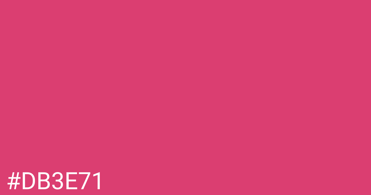 Hex color #db3e71 graphic