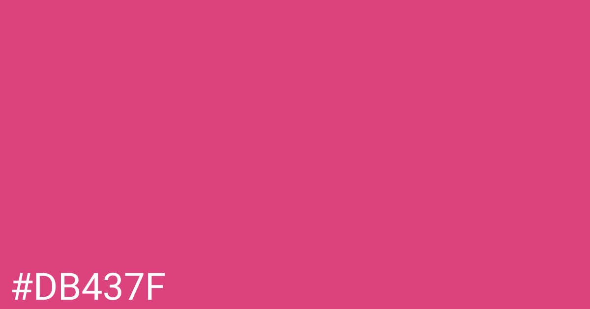 Hex color #db437f graphic
