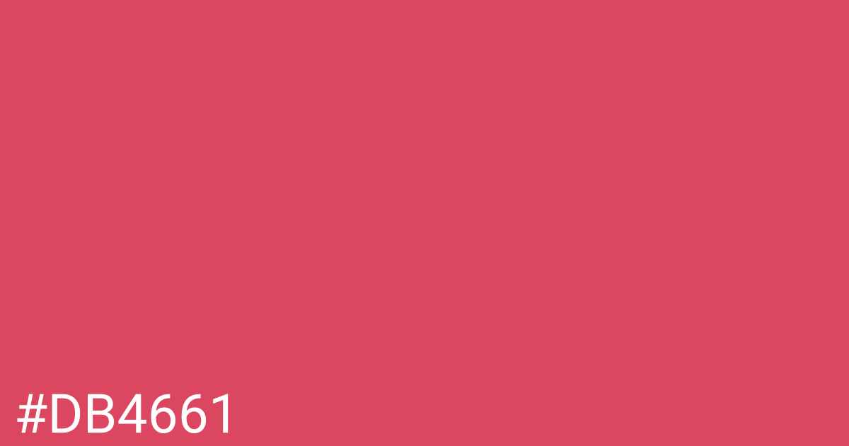 Hex color #db4661 graphic