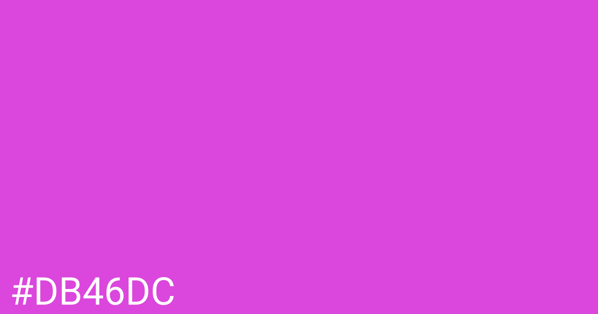 Hex color #db46dc graphic