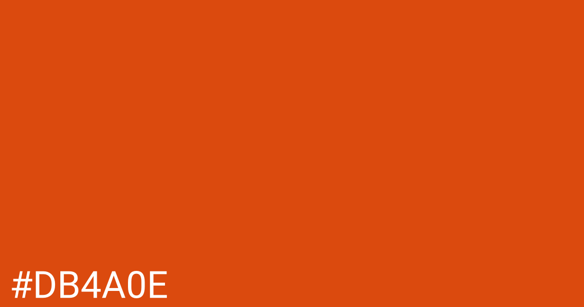 Hex color #db4a0e graphic