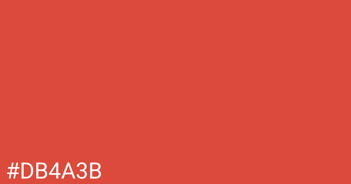 Hex color #db4a3b graphic