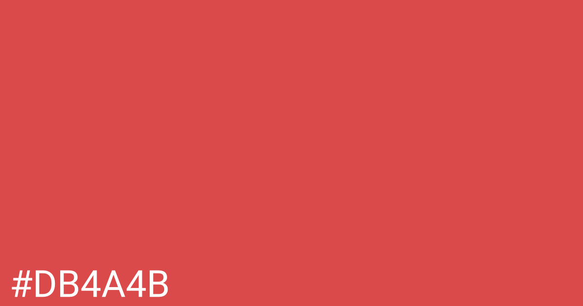 Hex color #db4a4b graphic