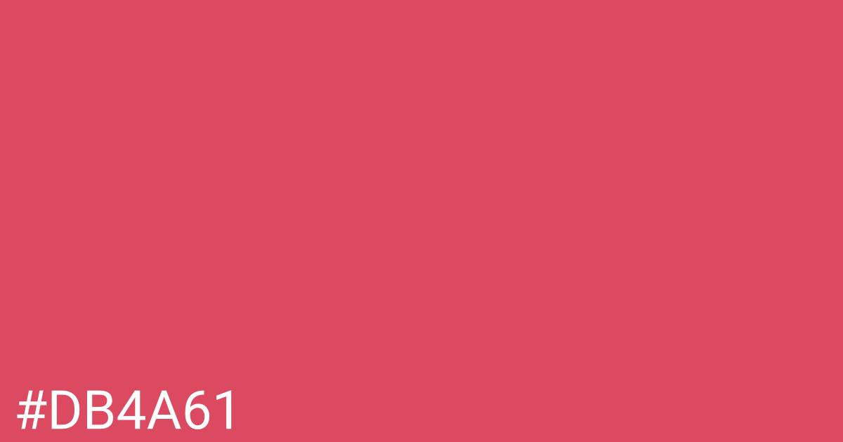 Hex color #db4a61 graphic