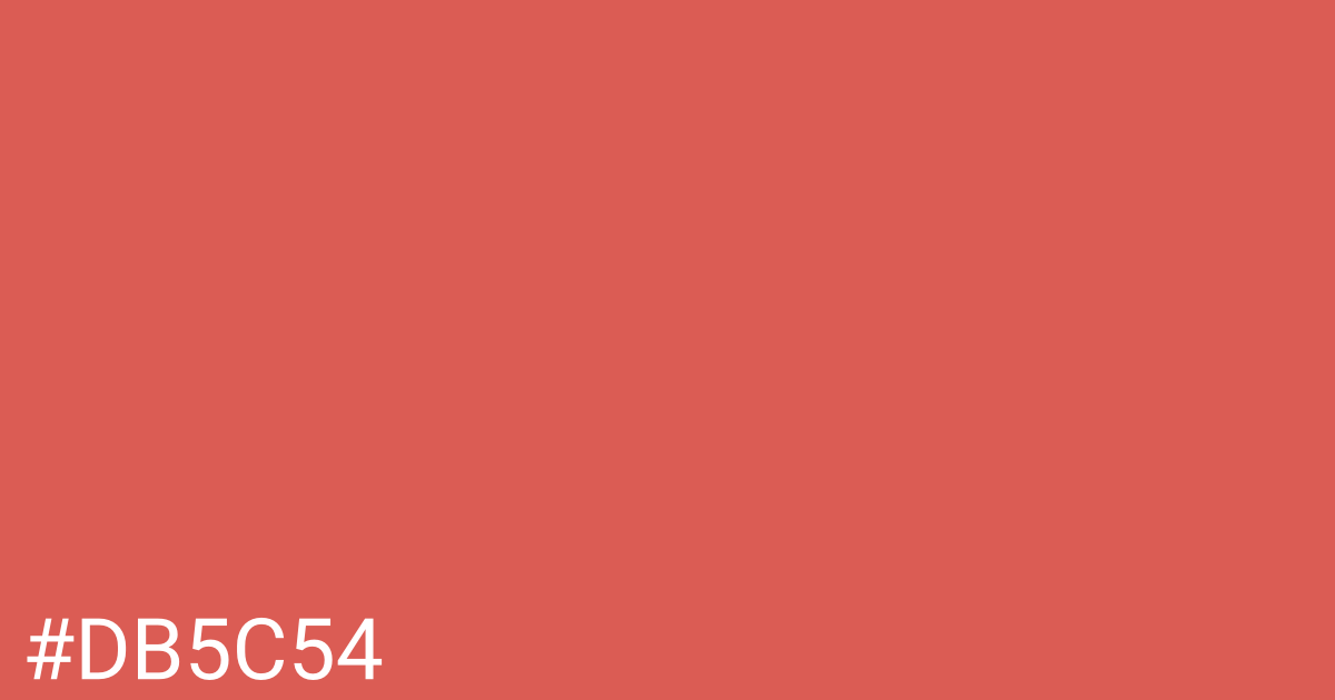 Hex color #db5c54 graphic