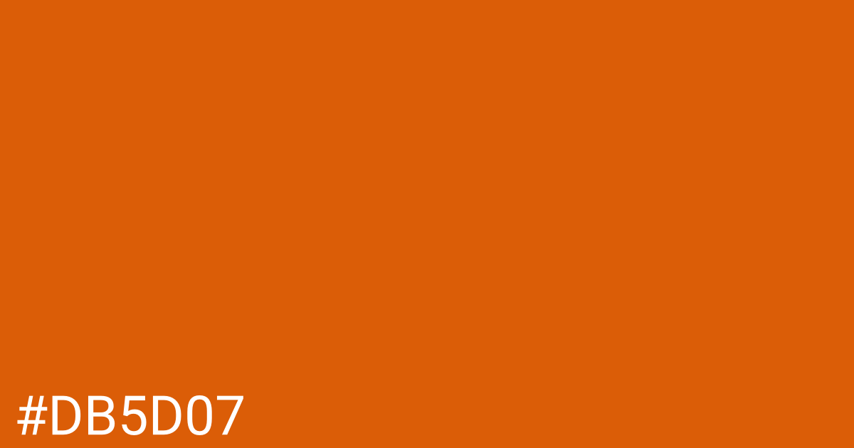Hex color #db5d07 graphic