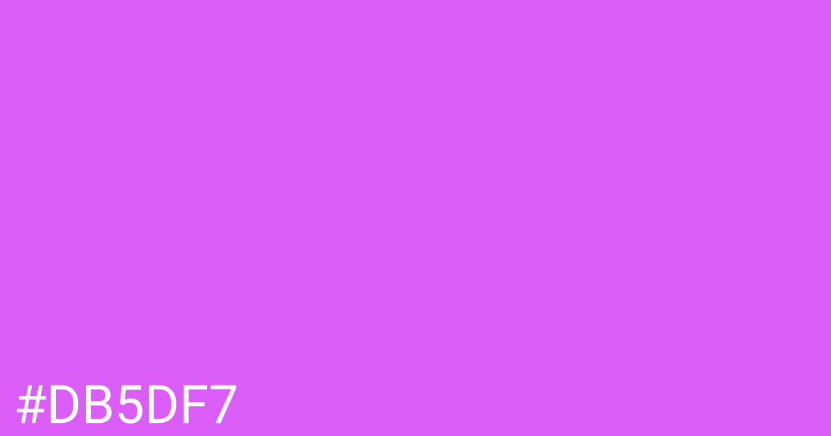 Hex color #db5df7 graphic