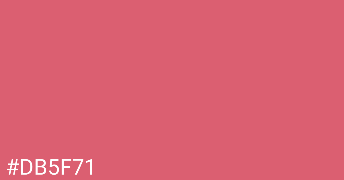 Hex color #db5f71 graphic