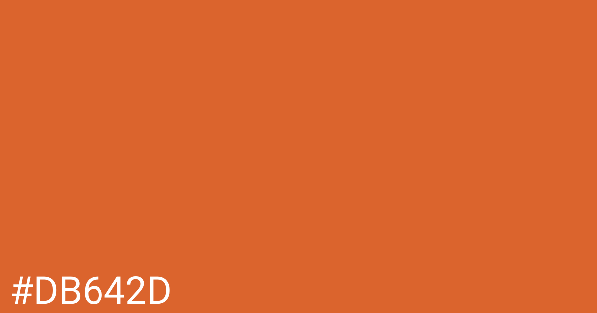 Hex color #db642d graphic