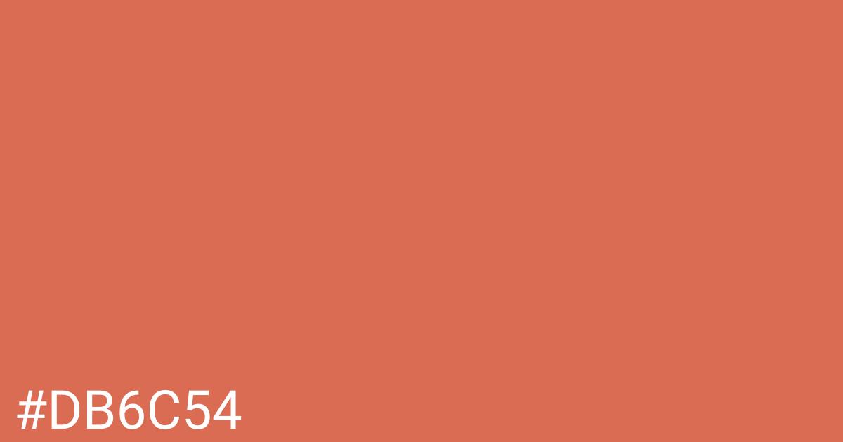 Hex color #db6c54 graphic