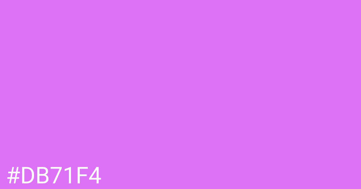 Hex color #db71f4 graphic