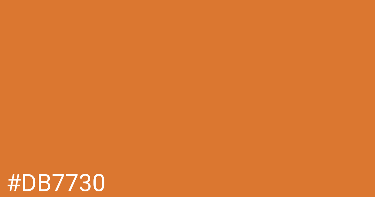 Hex color #db7730 graphic