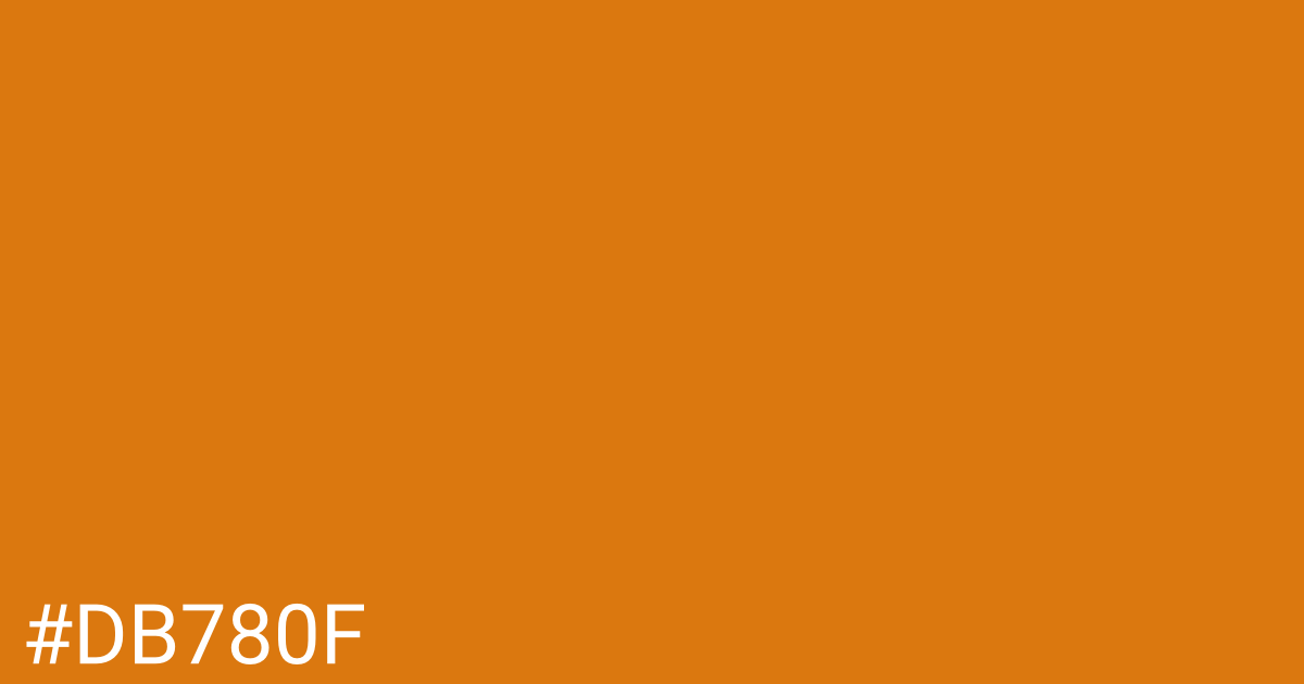 Hex color #db780f graphic
