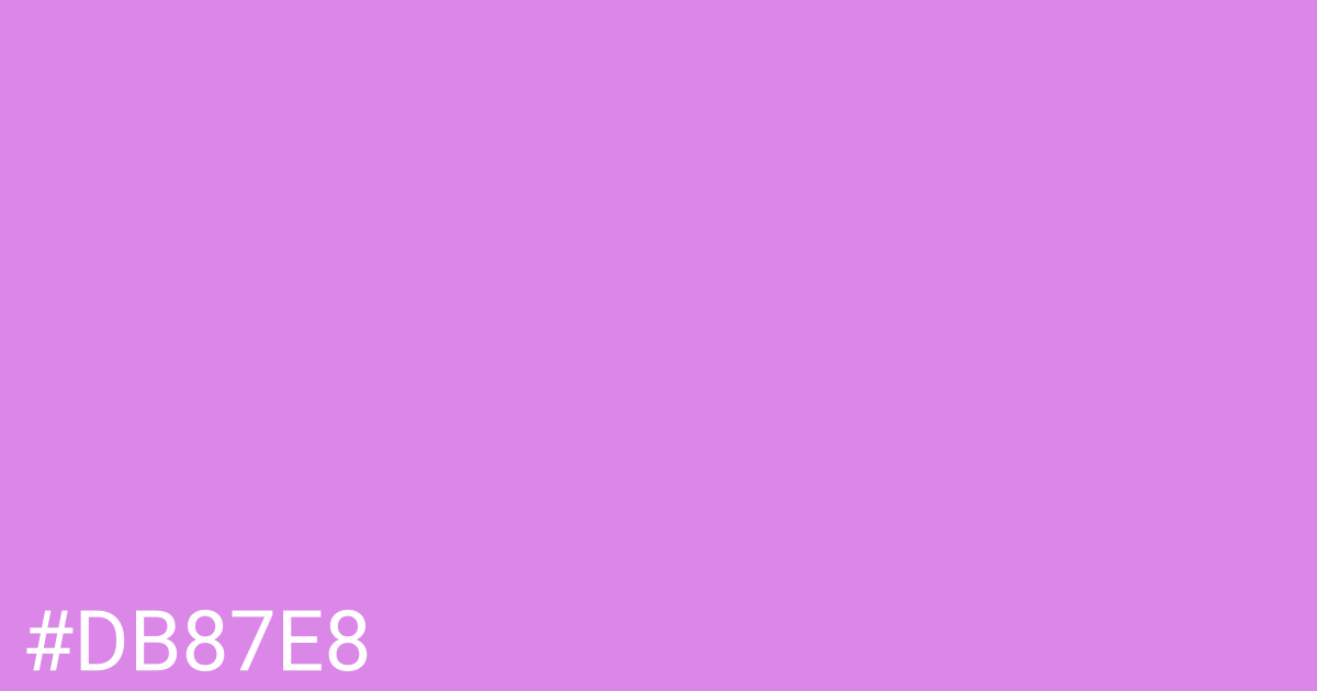 Hex color #db87e8 graphic