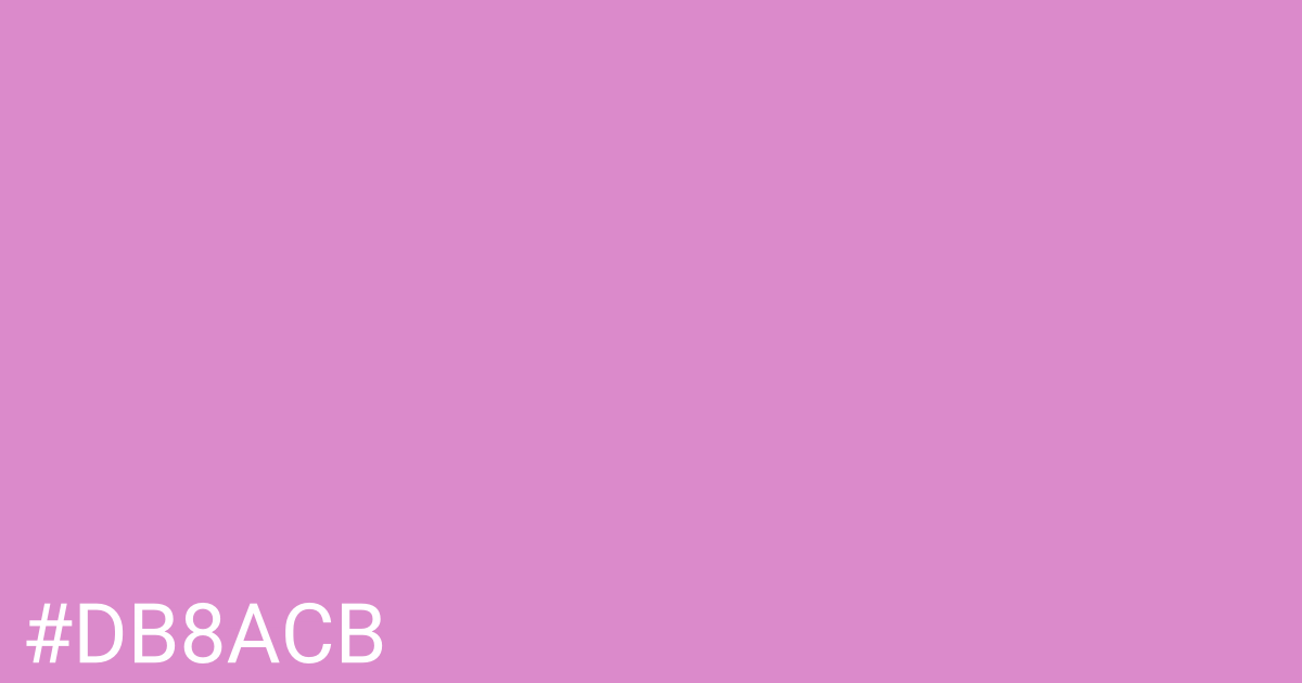 Hex color #db8acb graphic