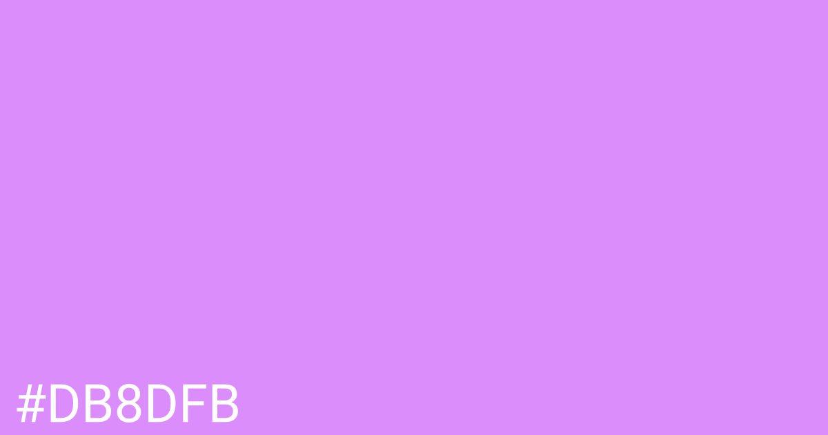 Hex color #db8dfb graphic