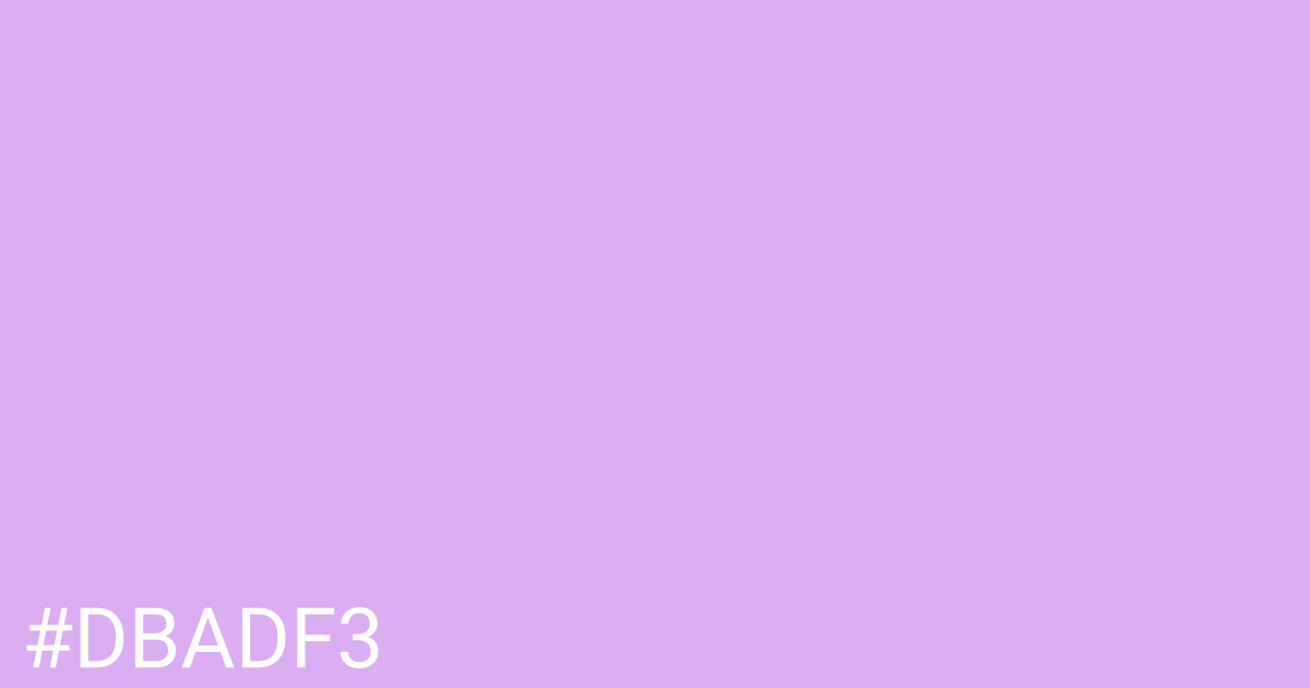 Hex color #dbadf3 graphic