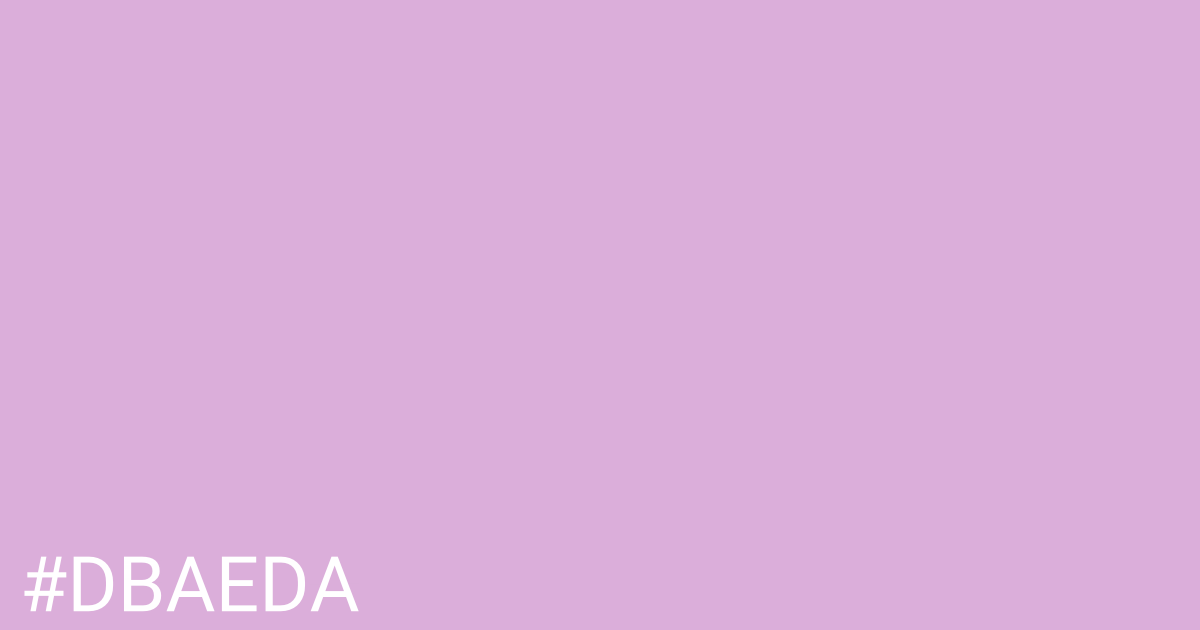 Hex color #dbaeda graphic