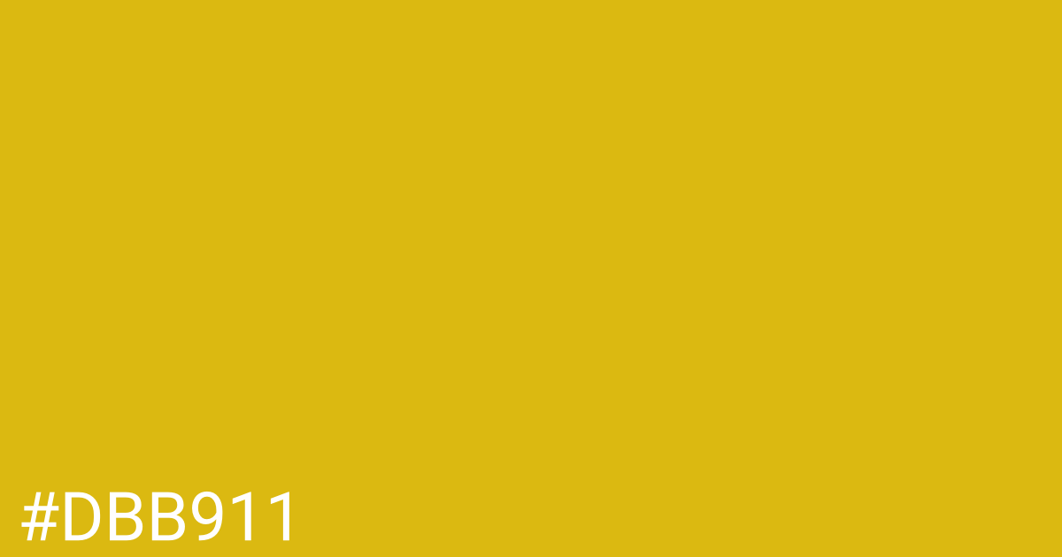 Hex color #dbb911 graphic
